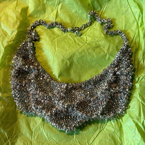 Rare Authentic Swarovski Mesh Champagne Necklace. - Picture 6 of 14